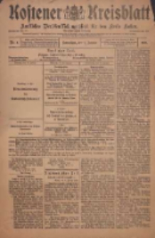 Kostener Kreisblatt: amtliches Veröffentlichungsblatt für den Kreis Kosten 1909.01.09 Jg.44 Nr4