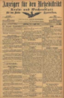 Anzeiger f&uuml;r den Netzedistrikt Kreis- und Wochenblatt f&uuml;r den Kreis Czarnikau 1906.08.02 Jg.54 Nr89