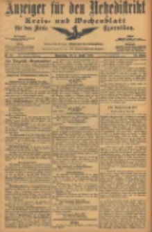 Anzeiger für den Netzedistrikt Kreis- und Wochenblatt für den Kreis Czarnikau 1906.08.09 Jg.54 Nr92