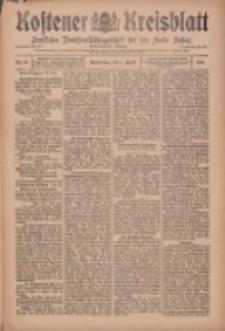 Kostener Kreisblatt: amtliches Veröffentlichungsblatt für den Kreis Kosten 1909.04.01 Jg.44 Nr39