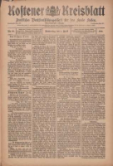 Kostener Kreisblatt: amtliches Ver&ouml;ffentlichungsblatt f&uuml;r den Kreis Kosten 1909.04.01 Jg.44 Nr39