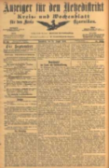 Anzeiger für den Netzedistrikt Kreis- und Wochenblatt für den Kreis Czarnikau 1906.08.25 Jg.54 Nr99