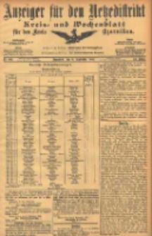 Anzeiger für den Netzedistrikt Kreis- und Wochenblatt für den Kreis Czarnikau 1906.09.08 Jg.54 Nr105