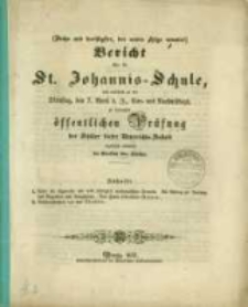 Bericht &uuml;ber die [...] St. Johannis-Schule, [...]