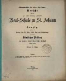 Bericht über die [...] St. Johannis-Schule, [...]