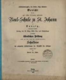 Bericht über die [...] St. Johannis-Schule, [...]