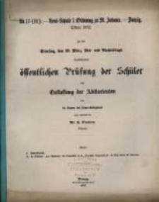 Bericht über die [...] St. Johannis-Schule, [...]