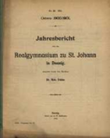 Bericht über die [...] St. Johannis-Schule, [...]
