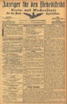 Anzeiger f&uuml;r den Netzedistrikt Kreis- und Wochenblatt f&uuml;r den Kreis Czarnikau 1906.09.18 Jg.54 Nr109