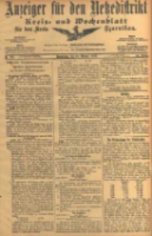 Anzeiger für den Netzedistrikt Kreis- und Wochenblatt für den Kreis Czarnikau 1906.10.18 Jg.54 Nr122