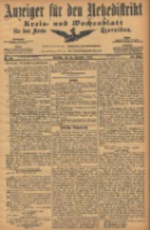 Anzeiger für den Netzedistrikt Kreis- und Wochenblatt für den Kreis Czarnikau 1906.11.20 Jg.54 Nr136