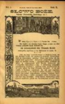 Słowo Boże: dodatek do Przewodnika Katolickiego R.10. 1907 Nr.1