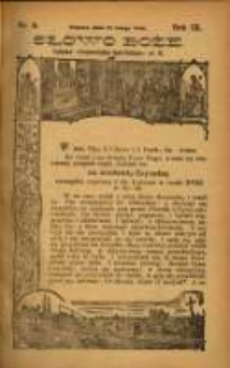 Słowo Boże: dodatek do Przewodnika Katolickiego R.9. 1906 Nr 8