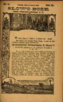 Słowo Boże: dodatek do Przewodnika Katolickiego R.9. 1906 Nr 12