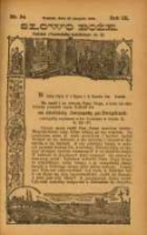 Słowo Boże: dodatek do Przewodnika Katolickiego R.9. 1906 Nr.34