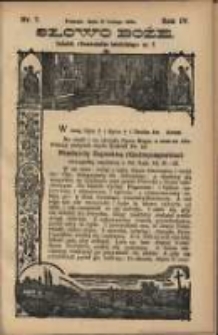 Słowo Boże: dodatek do Przewodnika Katolickiego R.4. 1901 Nr.7