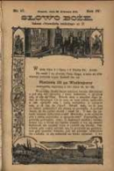 Słowo Boże: dodatek do Przewodnika Katolickiego R.4. 1901 Nr.17