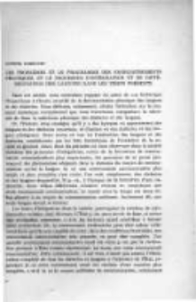 Les problemem et le programme des enregistrements phoniques, et le processus d’intégration et de différenciation des langues dans les temps presents