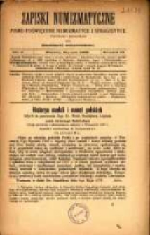 Zapiski Numizmatyczne pismo poświęcone numizmatyce i sfragistyce. R. 2. 1885, nr 3