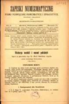 Zapiski Numizmatyczne pismo poświęcone numizmatyce i sfragistyce. R. 2. 1885, nr 6