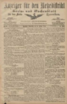 Anzeiger f&uuml;r den Netzedistrikt Kreis- und Wochenblatt f&uuml;r den Kreis Czarnikau 1907.02.14 Jg.55 Nr19