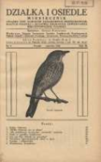 Działka i Osiedle: miesięcznik Związku Towarzystw Ogr&oacute;dk&oacute;w Działkowych Rzeczypospolitej Polskiej 1936.06 R.9 Nr6