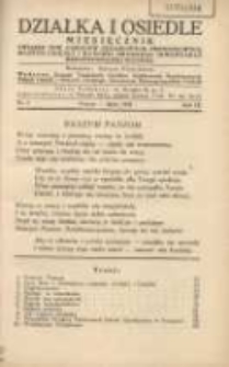 Działka i Osiedle: miesięcznik Związku Towarzystw Ogr&oacute;dk&oacute;w Działkowych Rzeczypospolitej Polskiej 1936.07 R.9 Nr7