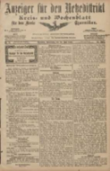 Anzeiger f&uuml;r den Netzedistrikt Kreis- und Wochenblatt f&uuml;r den Kreis Czarnikau 1907.06.20 Jg.55 Nr71