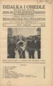 Działka i Osiedle: miesięcznik Związku Towarzystw Ogr&oacute;dk&oacute;w Działkowych Rzeczypospolitej Polskiej 1936.08 R.9 Nr8