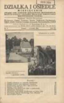 Działka i Osiedle: miesięcznik Związku Towarzystw Ogr&oacute;dk&oacute;w Działkowych Rzeczypospolitej Polskiej 1936.09 R.9 Nr9