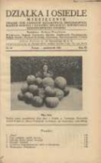 Działka i Osiedle: miesięcznik Związku Towarzystw Ogr&oacute;dk&oacute;w Działkowych Rzeczypospolitej Polskiej 1936.10 R.9 Nr10