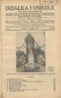 Działka i Osiedle: miesięcznik Związku Towarzystw Ogr&oacute;dk&oacute;w Działkowych Rzeczypospolitej Polskiej 1936.12 R.9 Nr12