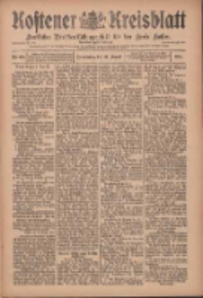 Kostener Kreisblatt: amtliches Ver&ouml;ffentlichungsblatt f&uuml;r den Kreis Kosten 1909.08.26 Jg.44 Nr102
