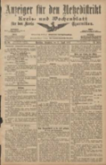 Anzeiger f&uuml;r den Netzedistrikt Kreis- und Wochenblatt f&uuml;r den Kreis Czarnikau 1907.08.17 Jg.55 Nr96