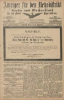 Anzeiger f&uuml;r den Netzedistrikt Kreis- und Wochenblatt f&uuml;r den Kreis Czarnikau 1907.08.20 Jg.55 Nr97