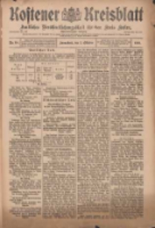 Kostener Kreisblatt: amtliches Veröffentlichungsblatt für den Kreis Kosten 1909.10.02 Jg.44 Nr118