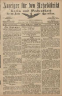 Anzeiger f&uuml;r den Netzedistrikt Kreis- und Wochenblatt f&uuml;r den Kreis Czarnikau 1907.09.03 Jg.55 Nr103