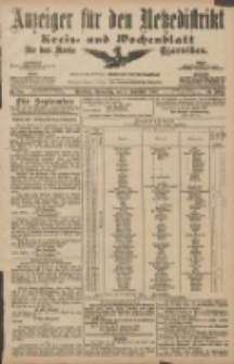 Anzeiger f&uuml;r den Netzedistrikt Kreis- und Wochenblatt f&uuml;r den Kreis Czarnikau 1907.09.05 Jg.55 Nr104