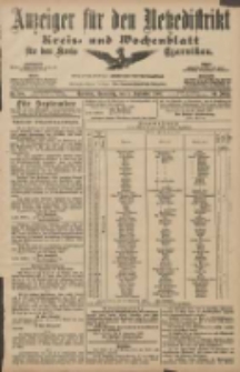 Anzeiger für den Netzedistrikt Kreis- und Wochenblatt für den Kreis Czarnikau 1907.09.05 Jg.55 Nr104