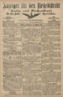 Anzeiger f&uuml;r den Netzedistrikt Kreis- und Wochenblatt f&uuml;r den Kreis Czarnikau 1907.09.10 Jg.55 Nr106