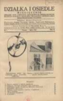 Działka i Osiedle: miesięcznik Związku Towarzystw Ogr&oacute;dk&oacute;w Działkowych Rzeczypospolitej Polskiej 1937.07 R.10 Nr7
