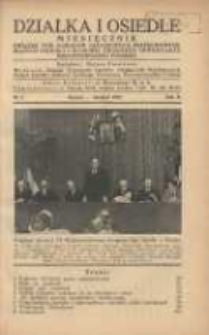 Działka i Osiedle: miesięcznik Związku Towarzystw Ogr&oacute;dk&oacute;w Działkowych Rzeczypospolitej Polskiej 1937.08 R.10 Nr8