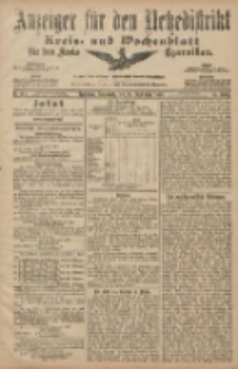 Anzeiger f&uuml;r den Netzedistrikt Kreis- und Wochenblatt f&uuml;r den Kreis Czarnikau 1907.09.28 Jg.55 Nr114
