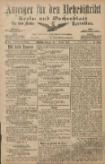 Anzeiger f&uuml;r den Netzedistrikt Kreis- und Wochenblatt f&uuml;r den Kreis Czarnikau 1907.10.01 Jg.55 Nr115