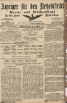 Anzeiger f&uuml;r den Netzedistrikt Kreis- und Wochenblatt f&uuml;r den Kreis Czarnikau 1907.11.14 Jg.55 Nr134
