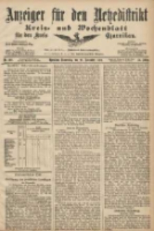 Anzeiger f&uuml;r den Netzedistrikt Kreis- und Wochenblatt f&uuml;r den Kreis Czarnikau 1907.11.28 Jg.55 Nr140