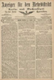 Anzeiger f&uuml;r den Netzedistrikt Kreis- und Wochenblatt f&uuml;r den Kreis Czarnikau 1907.12.07 Jg.55 Nr144
