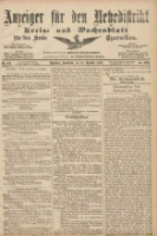 Anzeiger f&uuml;r den Netzedistrikt Kreis- und Wochenblatt f&uuml;r den Kreis Czarnikau 1907.12.14 Jg.55 Nr147
