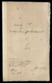 "Dowody do genealogii domu [...] Działyńskich." Akta oryg. dot. rodzinnych układów i działów majątkowych, intercyzy ślubne etc., m.in. Ekstraty z ksiąg grodzkich