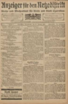 Anzeiger f&uuml;r den Netzedistrikt Kreis- und Wochenblatt f&uuml;r den Kreis und Stadt Czarnikau 1908.01.18 Jg.56 Nr8